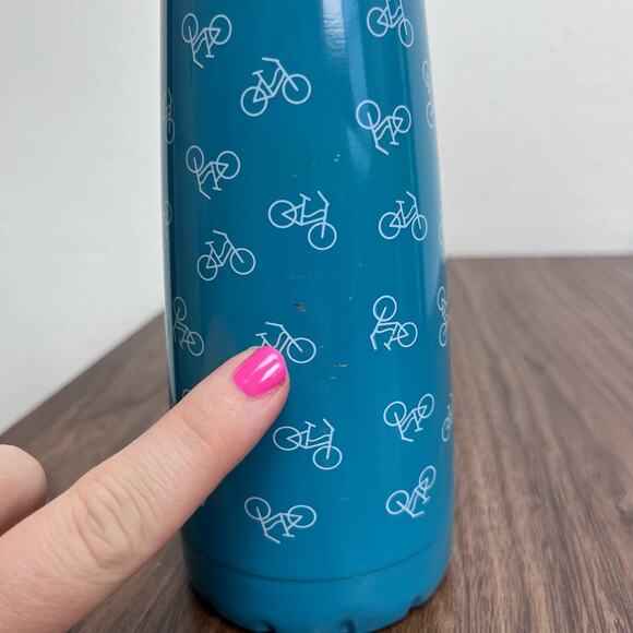 S'Well S'ip Blue Bicycle 15 OZ Reusable Water Bottle Stainless Steel - Picture 5 of 6